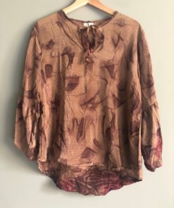 Image of the front of Jaipur recycled silk top