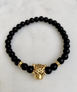 Photo of the onyx leopard bracelet